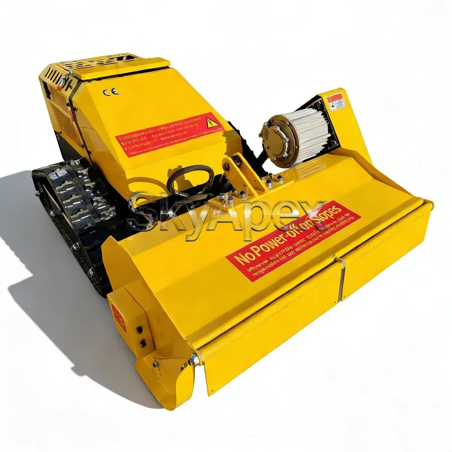 Remote Control Crawler Heavy Duty Lawn Mower Robot Industrial Durable Self Propelled Land Clearing Weeding Machine