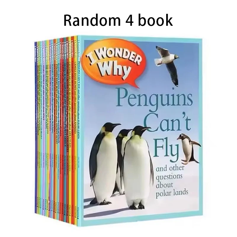 4 Books I Wonder Why Kids English Science Popularization Picture Book Children Question & Answer Reading Book