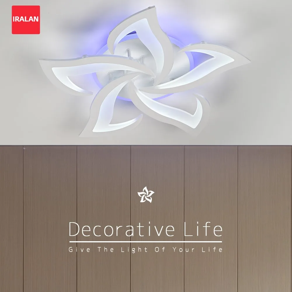 Flush Mount Chandelier 60CM Backlight LED Ceiling Lamp Smart Lamp Fixture Ceiling Lights for Home Living Room APP Control Indoor