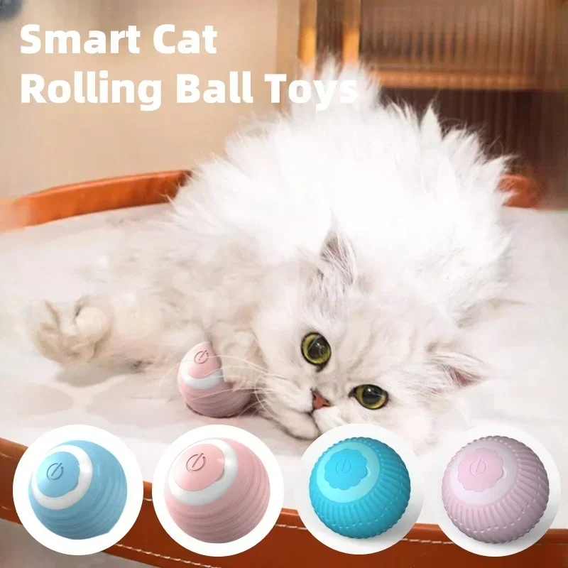 Juguetes de pelota rodante para gatos inteligentes, juguetes recargables para gatos, pelota de movimiento, juguetes para gatitos con movimiento para juegos interactivos en interiores