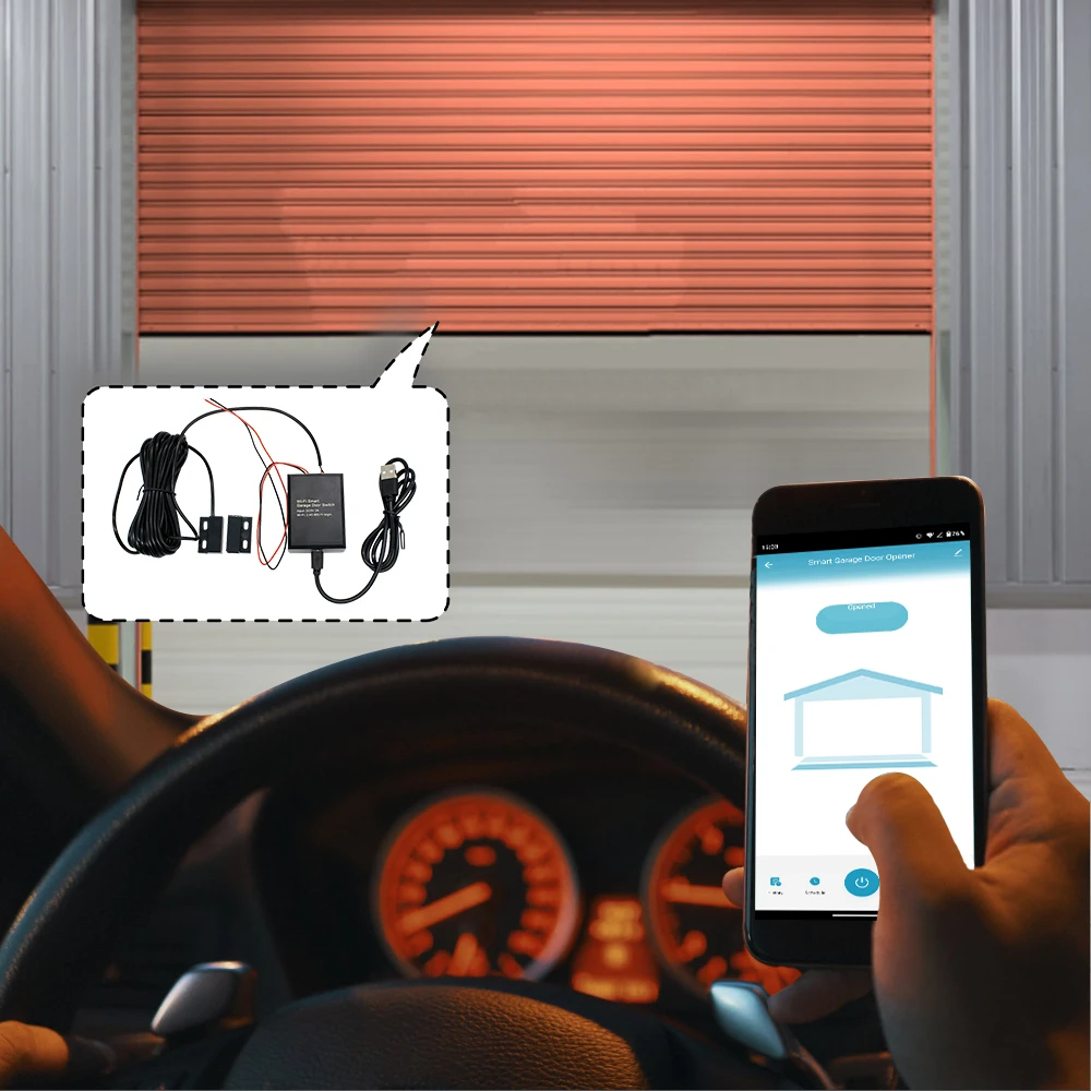 Moduł WiFi do inteligentnych bram garażowych z czujnikiem 5V DC, sterowanie głosowe Tuya Alexa do automatycznych bram skrzydłowych (nie wymaga huba) 1-10 szt.