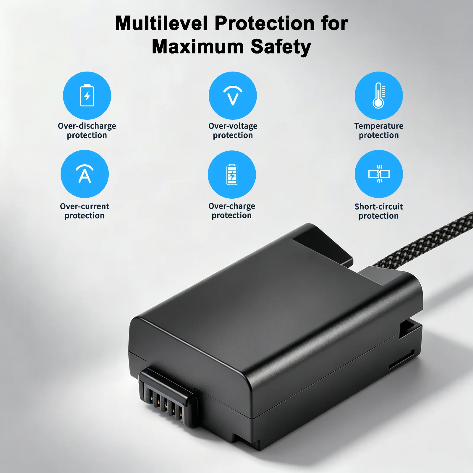 Type‑C EN-EL25 EP-5G Dummy Battery PD 9V Power Adapter with LED Screen Display for Nikon Z50, Z50 II, Z30,ZFC Cameras
