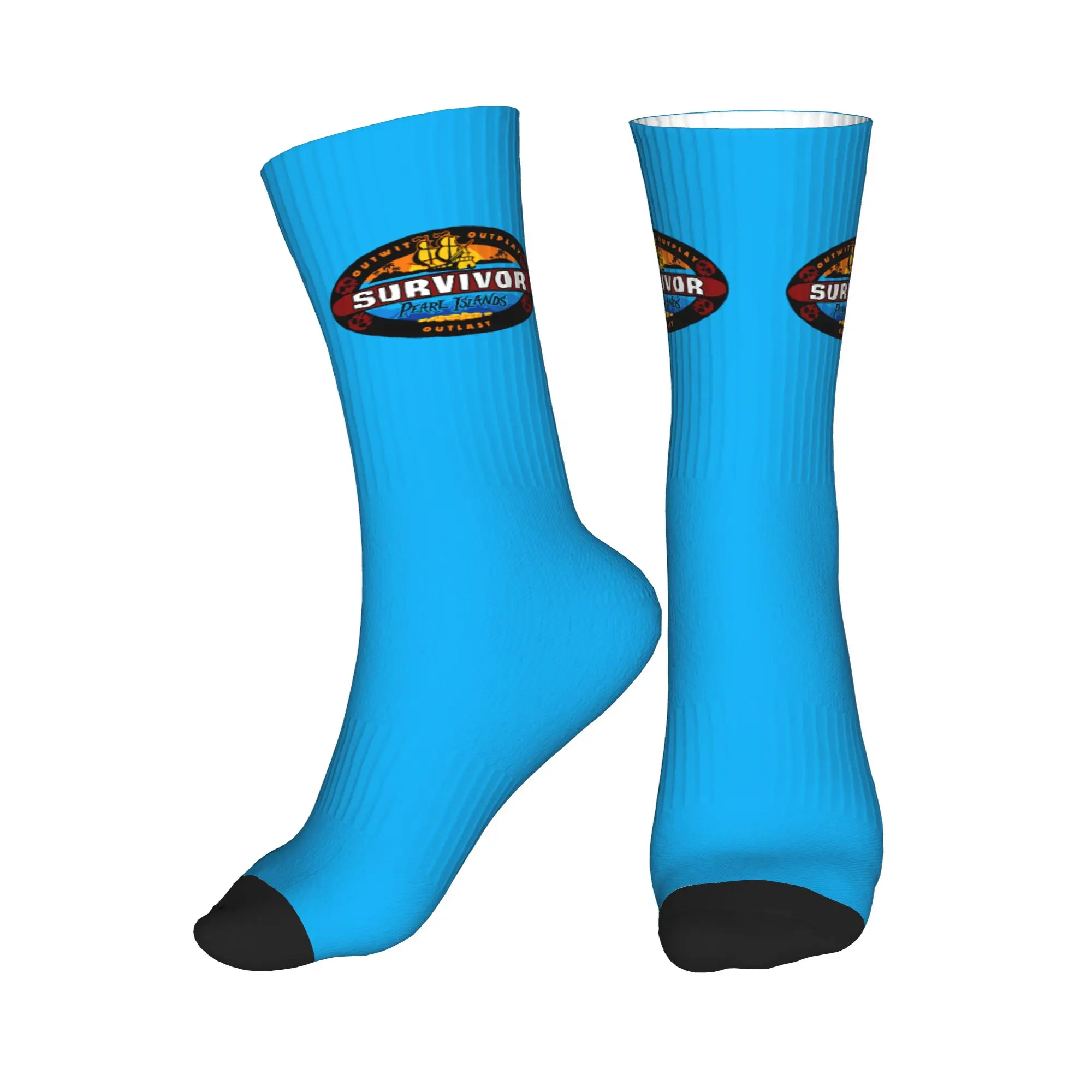 Chaussettes de survie à imprimés mignons, thème jeu d'aventure et émission télévisée, pour femmes et hommes, extensibles, été, automne, hiver, chaussettes mi-mollet