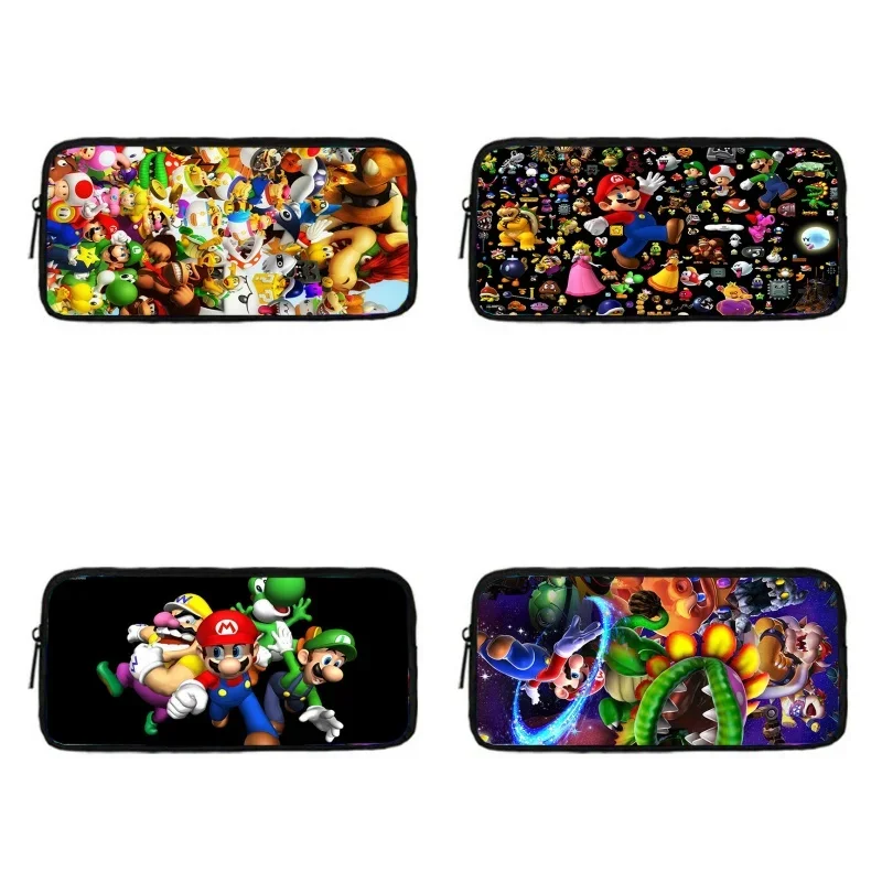 Anime  Mario School Pencil Bags for Child,Cartoon  Mario School Bags for Boys Gilrs ,Large &Simple Pencil Case for Kids