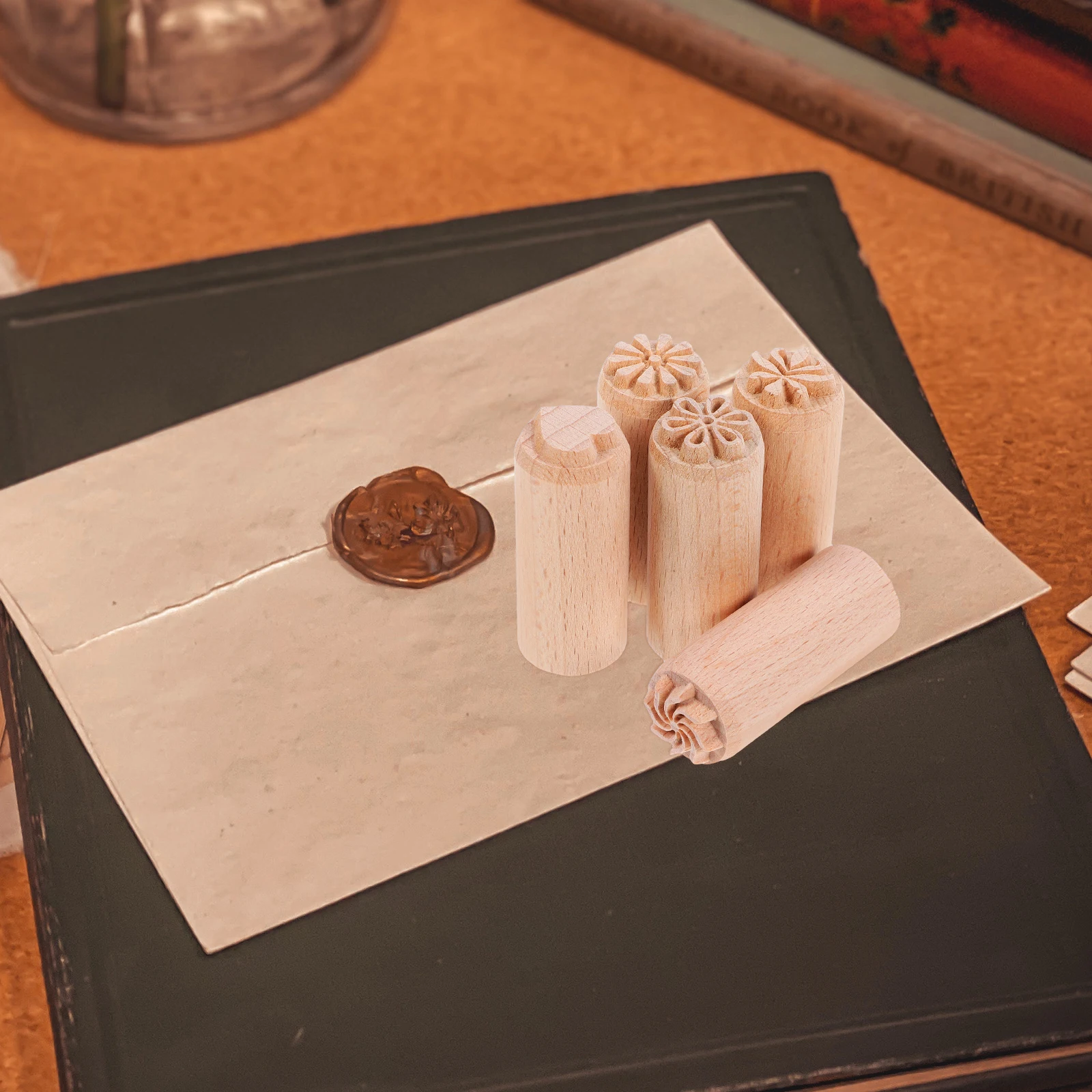 

Wooden Seal Tools Pottery Decorative Stamp Clay DIY Printing Blocks Toy Child Stamps for Natural