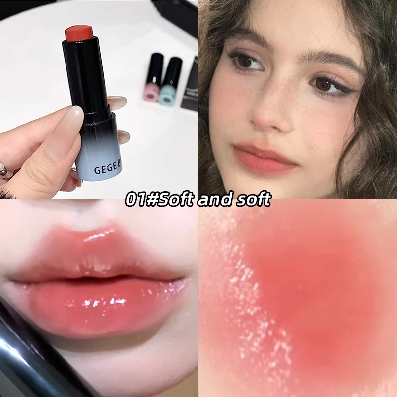 Gege Bear Lip and Cheek Multi-purpose Stick Moisturizing Water Gloss Lipstick Blush Dual-use Rouge Lipstick