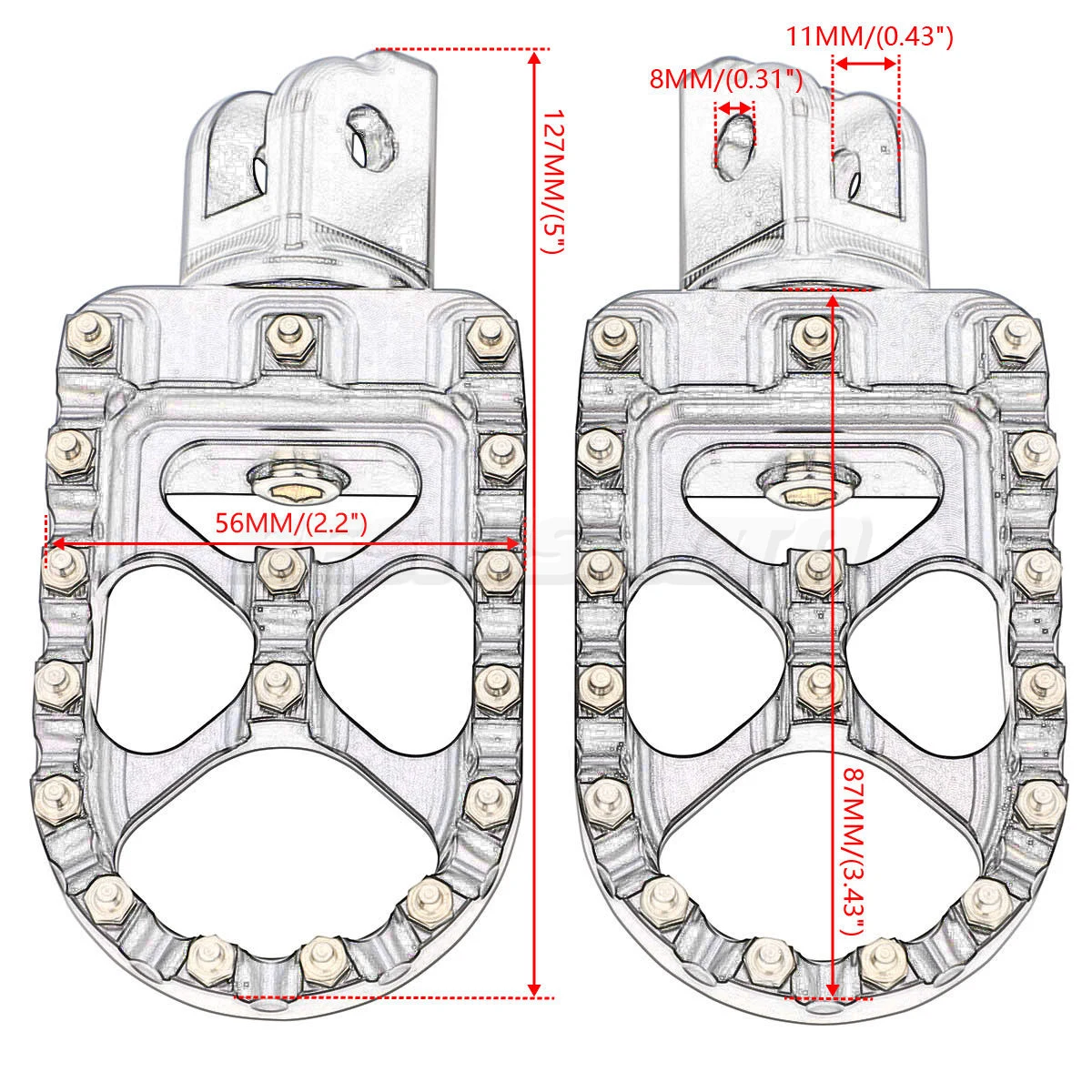 Motorcycle Front Rider Footrests Foot Pegs For Harley Fat Boy Sport Glide Street Bob Breakout FXDR 114 Low Rider 2018 2019 2020