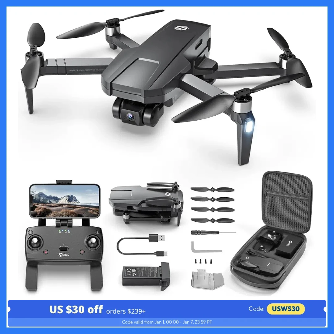 

Holy Stone HS720R 3-Axis Gimbal Drone: 4K EIS, Foldable, 10000ft FPV, Brushless, Follow Me, Auto Return,C0..