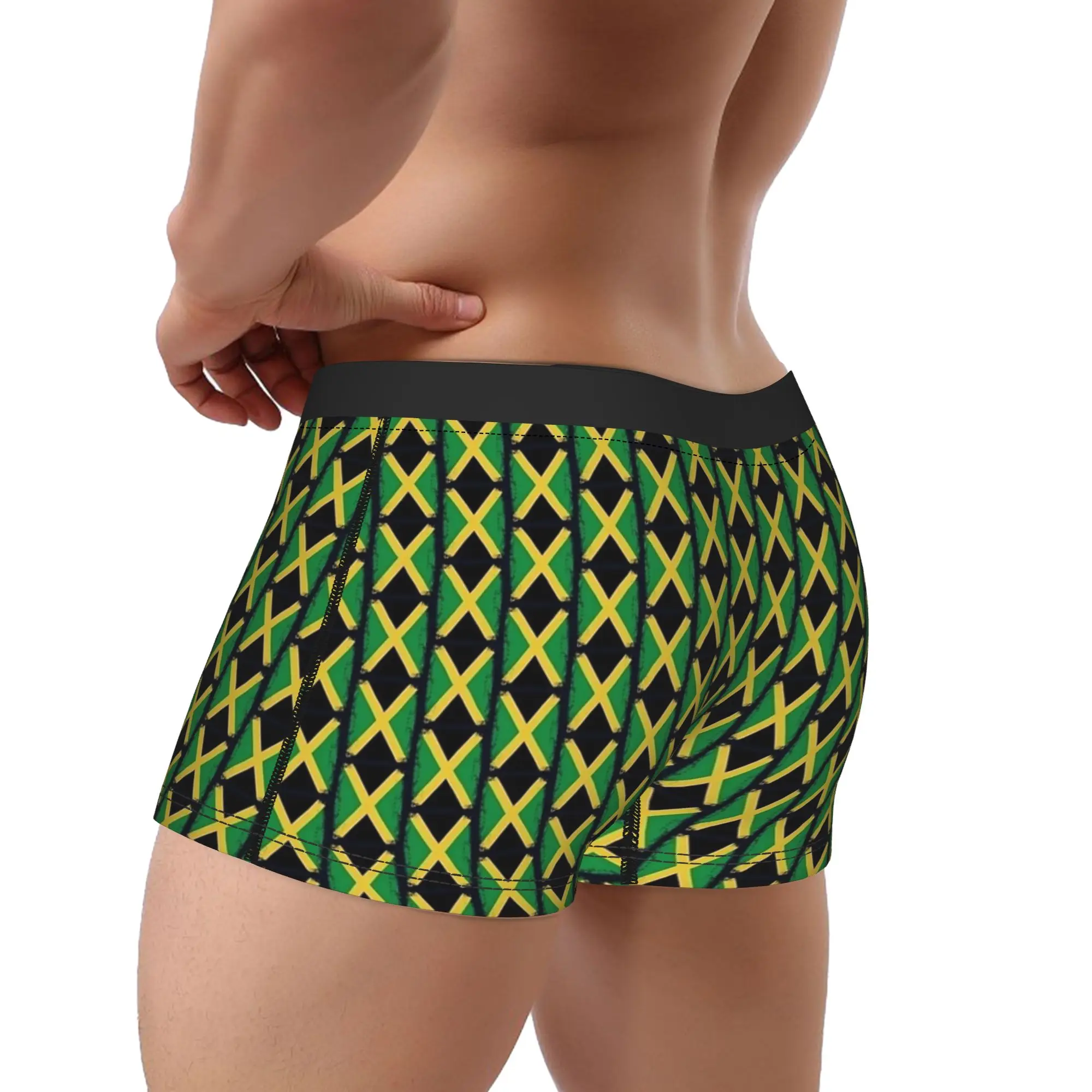 Jamaica Flag Distressed Boxer Shorts  3D Pouch Underwear Hot Sale Pattern Boxer Brief Classic Males Underpants Big Size
