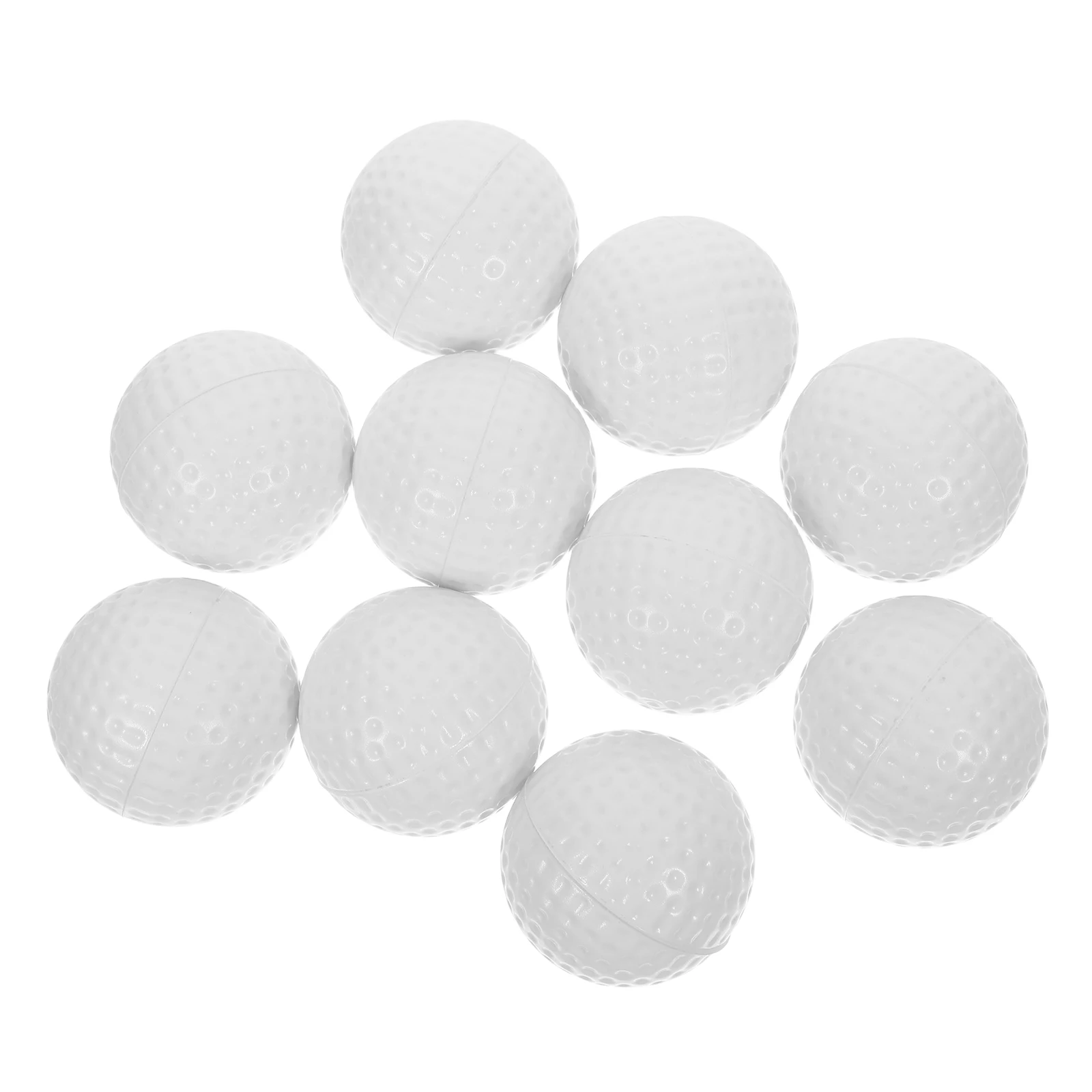 

10pcs Golf Balls Foam Squeeze Stress Relief Unique Design Durable Soft Practice Training Limited Flight 6.3Cm Portable Fun For