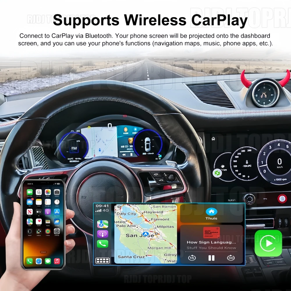 

Digital Instrument Cluster For Porsche Macan 2014-2025 Carplay,Speedometer,Dashboard,Gauge,Cockpit Virtual Instrument,10.25'' HD