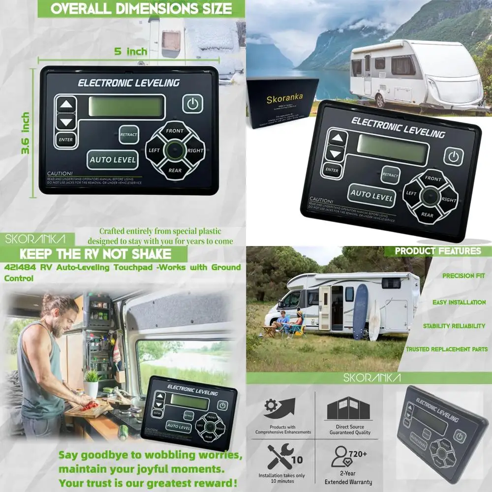 

Upgrade2025 421484 Электронная панель управления выравниванием RV — совместима с липотом управления 3.0 — сенсорная панель выравнивания — Campe