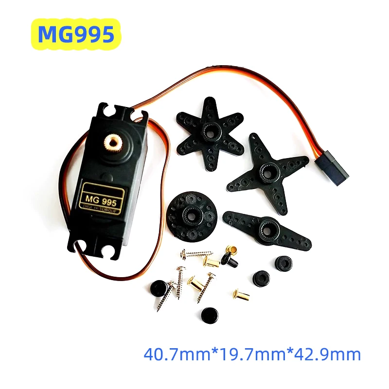 MG995 Metal standard steering gear 180degree digital robot 20KG steering gear for JRCar RC Model Helicopter Boat Arduino UNO DIY