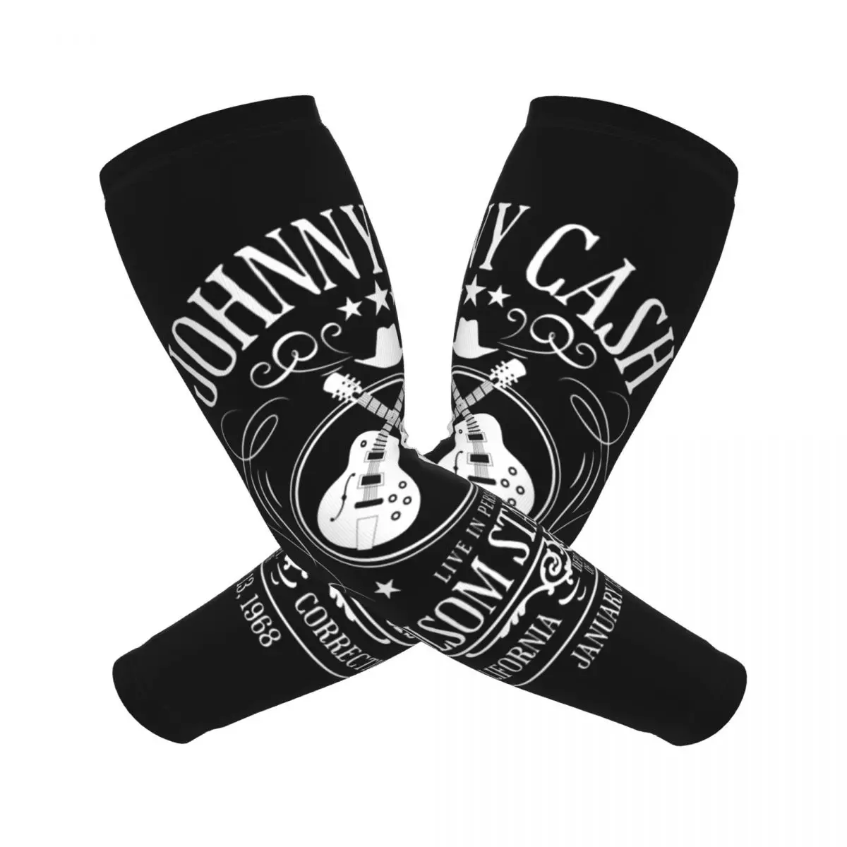 

Johnny Cash Live At Folsom State Prison Jan 13 1968, рукава для мужчин и женщин, защита от солнца и ультрафиолета, татуировка, спорт, охлаждение, велоспорт