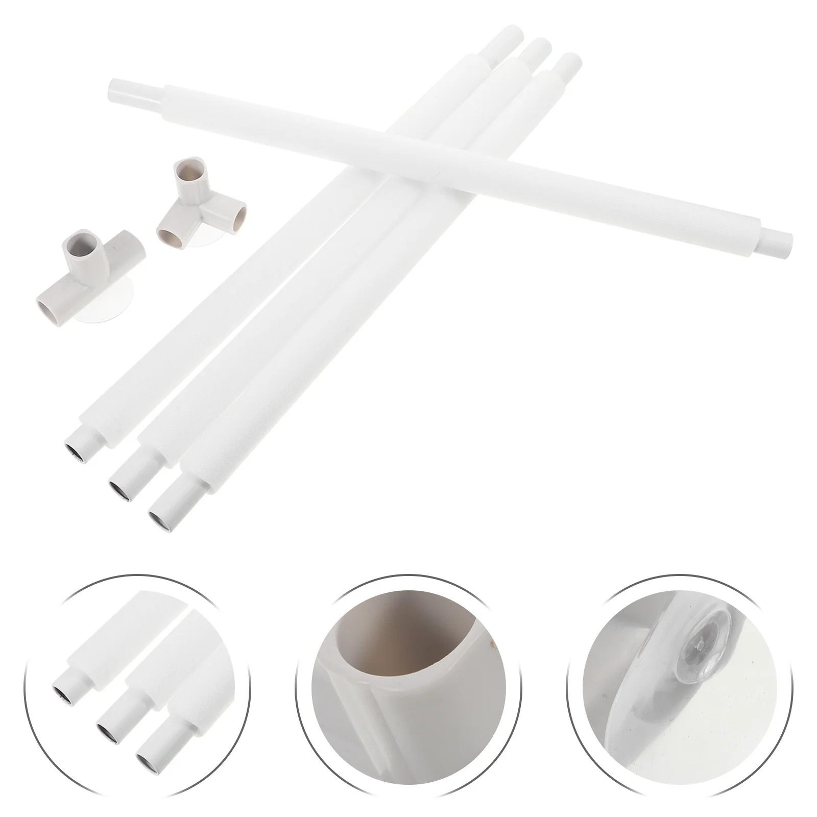 1 セット幼児用ベビーサークルアクセサリースポンジで包まれたステンレス鋼ベビーサークルロッド T 字型 3 ウェイコネクタ交換部品赤ちゃん用