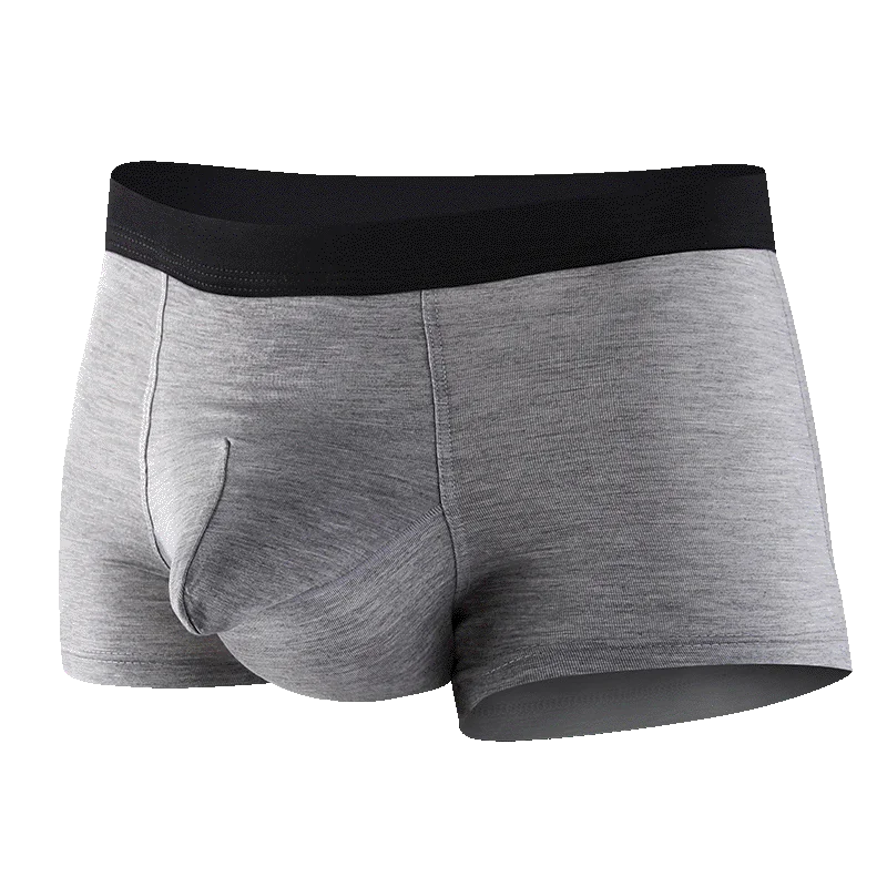 Men's Underwear Modal Bullet-Separating Vein and Scrotum Support Underwear Varicose Compression Boxer Briefs