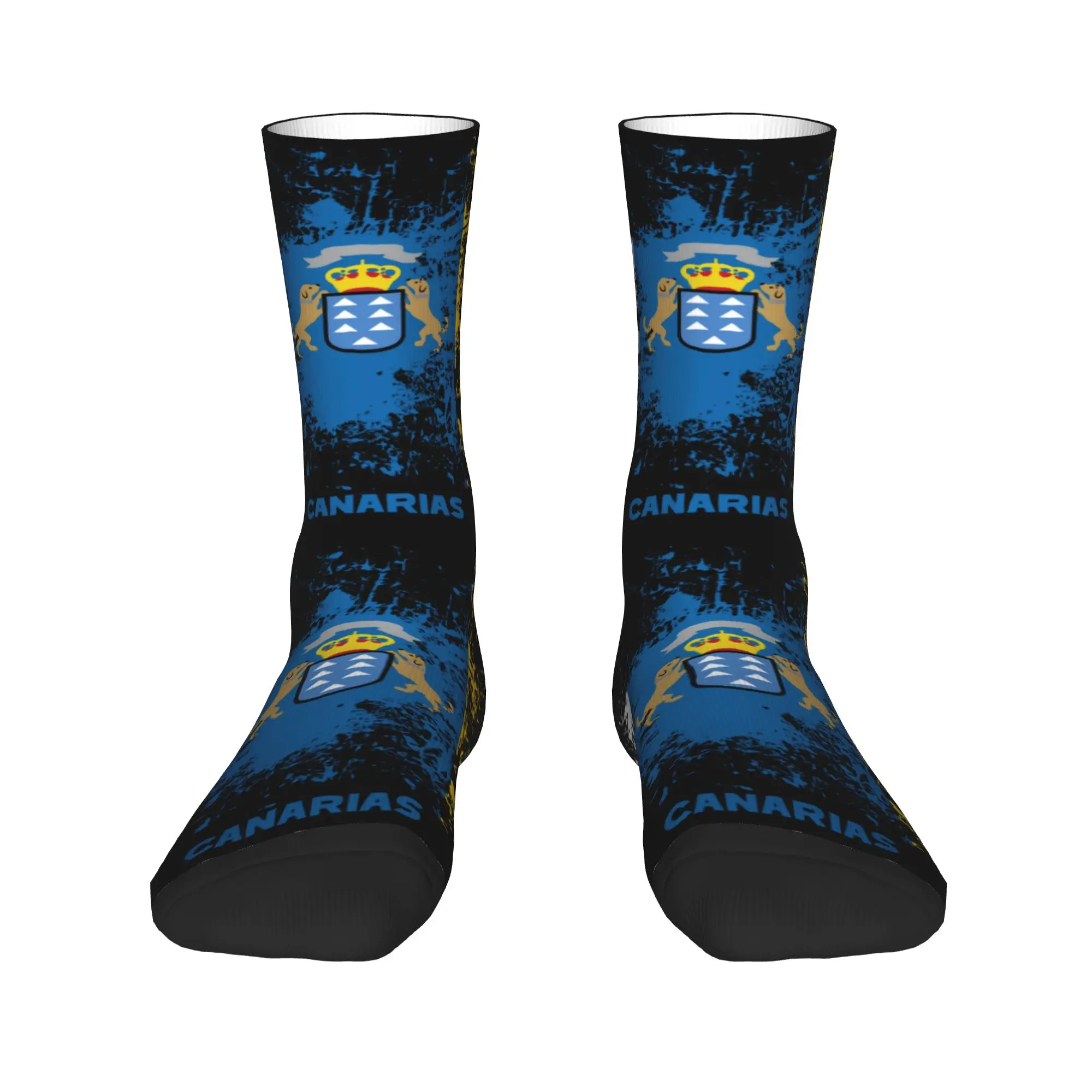 

Canary Island Flag Dress Socks Men Women Warm Breathbale Warm Flag Of Spain Crew Socks