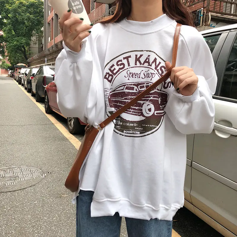 

Women's sweatshirt Korean style trendy loose student long-sleeved Harajuku bf style spring and autumn versatile jacket women's