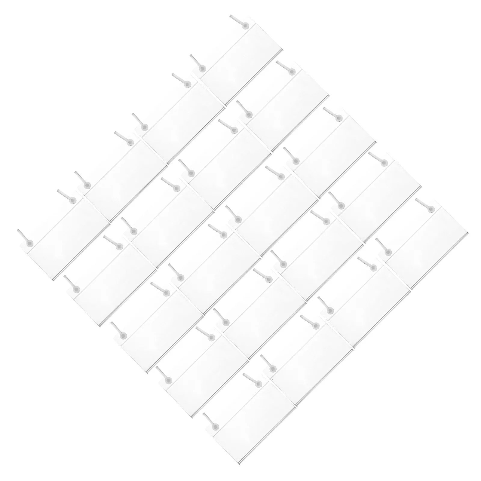20Pcs Clear Plastic Label Holders Universal Fit Shelf Tags for Retail Store Pantry Supermarket Wire Rack Reusable Water