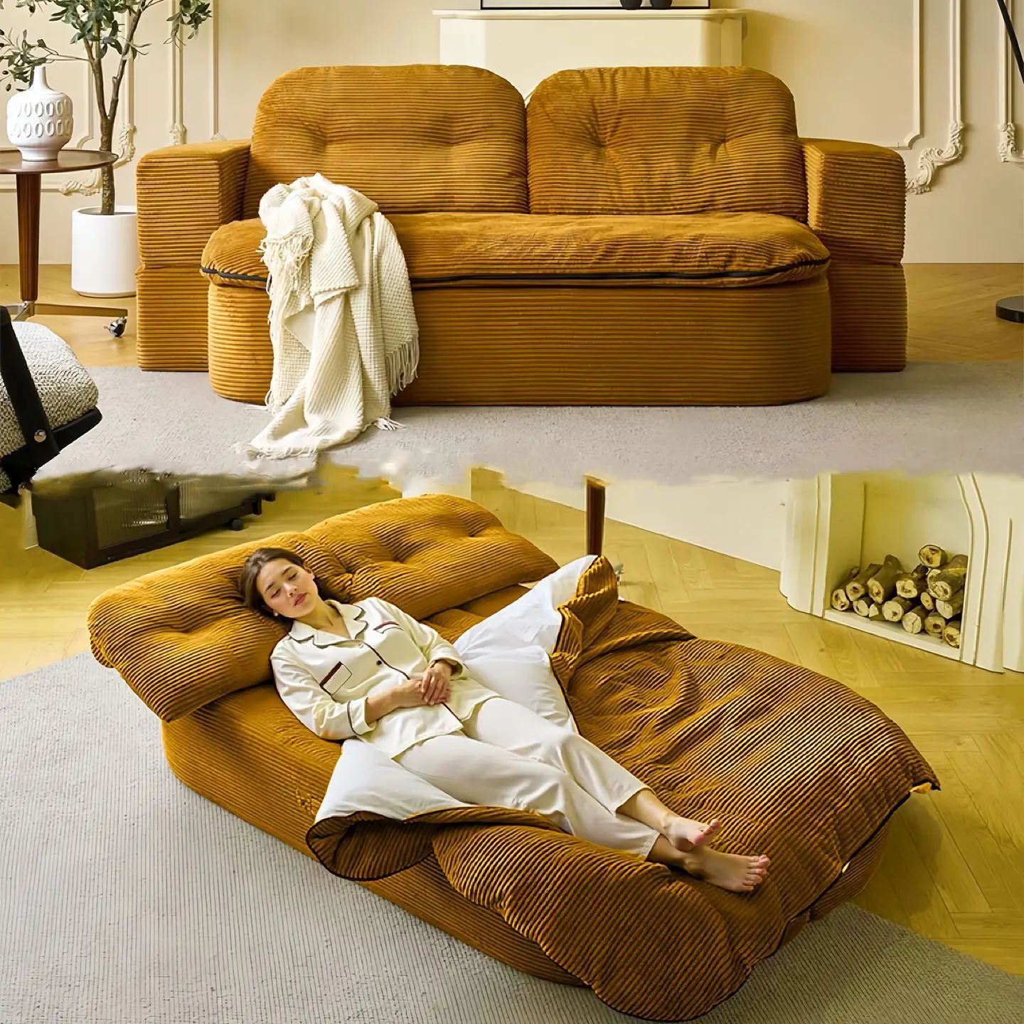 

Replica Folding Sofa Lounge Nordic Adults Relaxing Minimalist Sofa Cushion Designer Bedroom Universal Muebles Salon Furniture