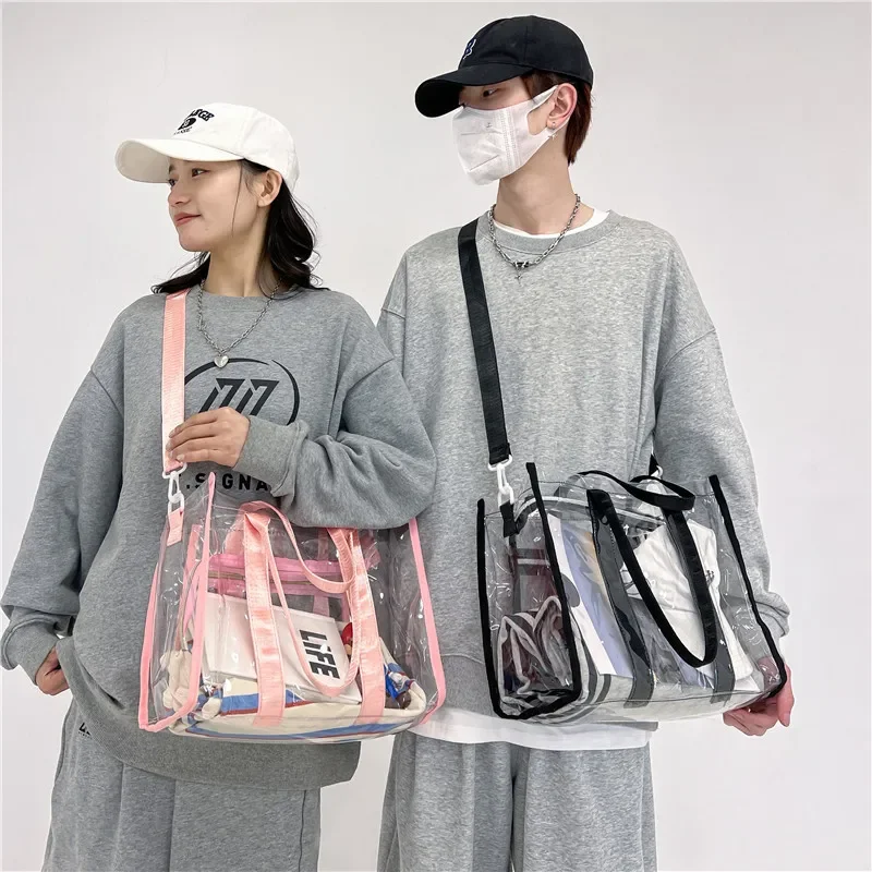 2025 Borsa da spiaggia portatile in PVC impermeabile Borsa da spiaggia trasparente trasparente di grande capacità Ba g Borsa a tracolla Bagagli Ba g Borsa da nuoto Fit