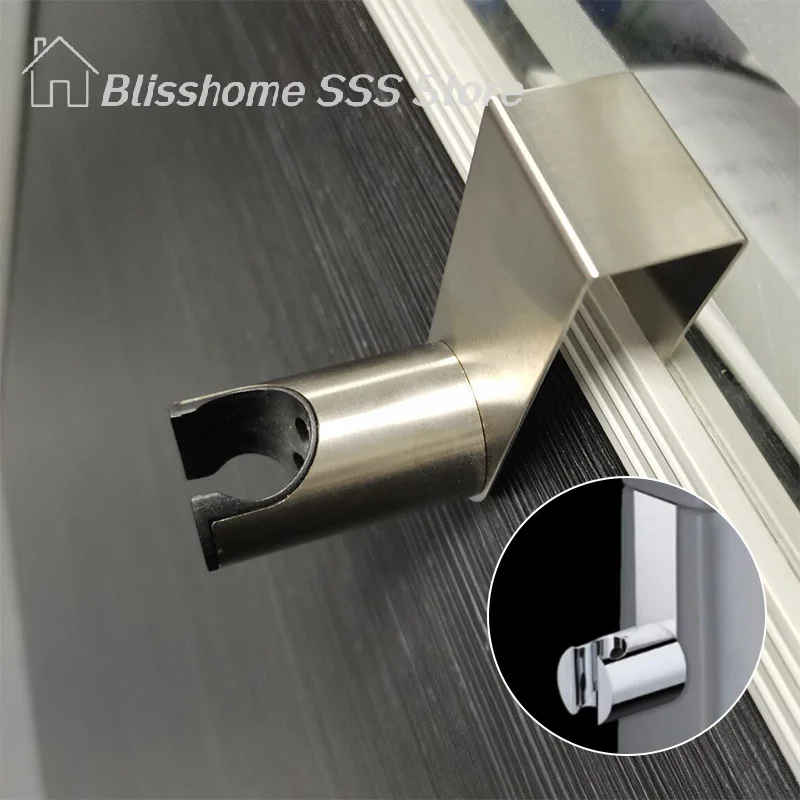 【S】Bidet Sprayer Hook Holder Free Nail Stainless Steel Toilet Bathroom Attachment Wall Shower Head Holder for Home Use