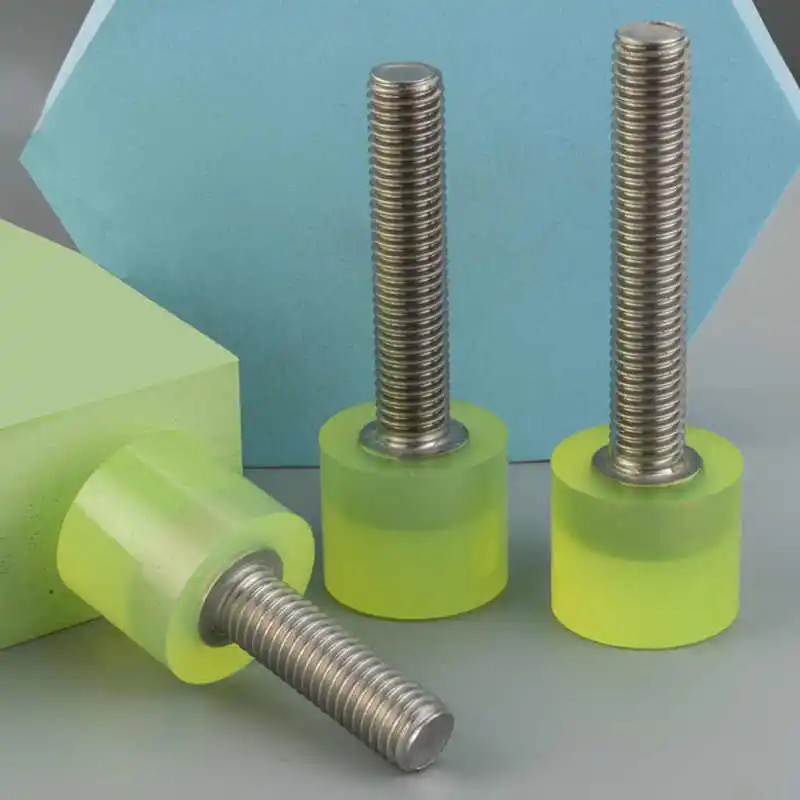 Head Dia12-20mm 304 Stainless Steel Polyurethane Coated Screw M4-M8 PU Rubber Head Buffer Anti Collision Shock Absorbing Bolt
