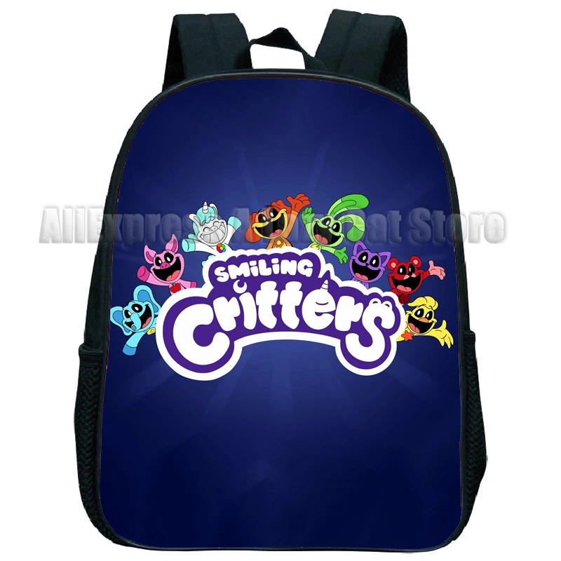 Cartoon Smiling Critter School Bag Catnap Dogday Kids Toddler Backpack Children Elementary School Kindergarten Backpack