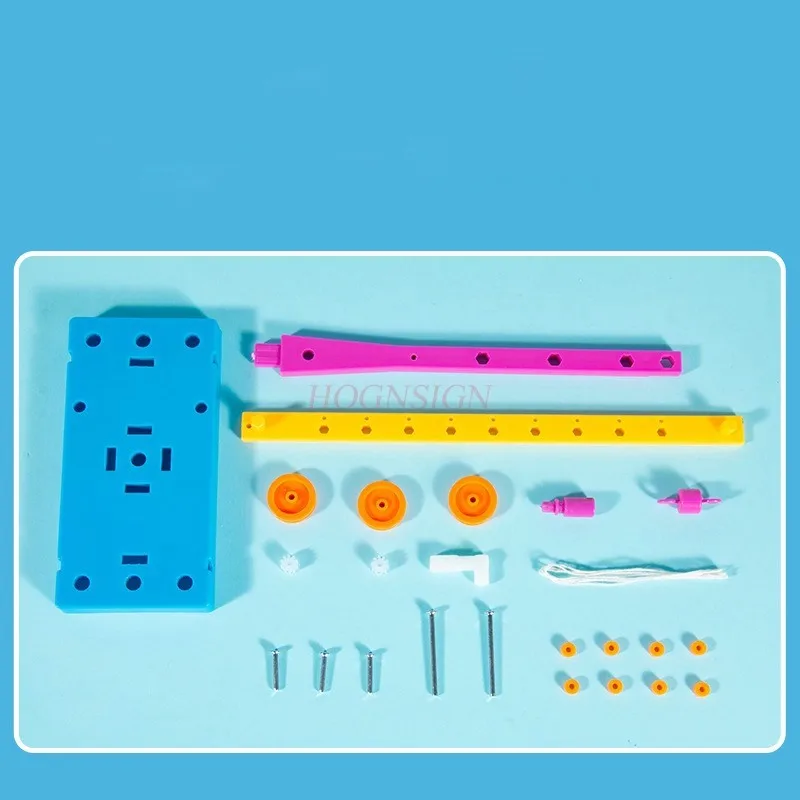 

1set DIY handmade material package children's teaching aids Crane pulley system scientific experiment small production