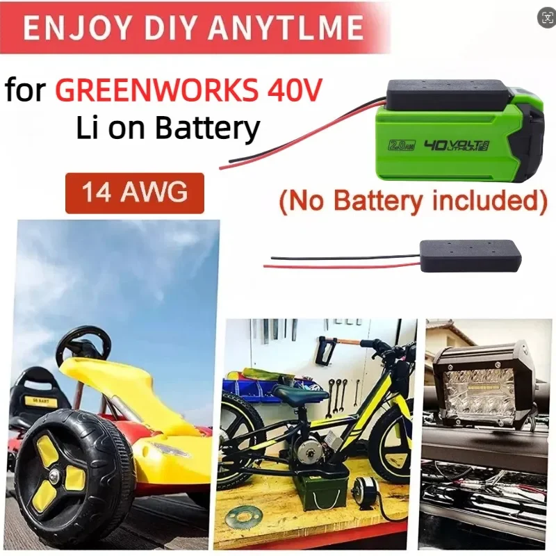 Power Wheel Adapter For Greenworks Faça Você Mesmo Connector Conversor de Alimentação de Saída 40v li na Conversão da Bateria 14 Awg