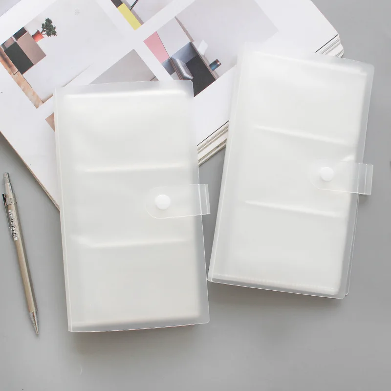 Transparent Business Card Booklet Plastic Storage Card Booklet Photo Storage Album Portable Transparent Card Bag