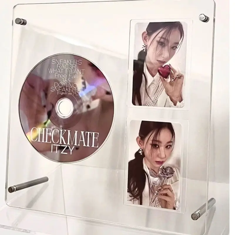 Trasparente Picture CD Frame Poster Holder acrilico Cute Idol Photo Protective Photo Album Frame espositore magnetico per Poster