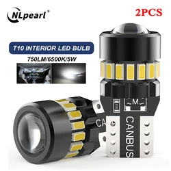 NLpearl 2PCS T10 W5W LED Canbus No Error 194 168 Bulb Car Side Interior Lights 3030 SMD BMW Audi Super Bright 6500K White 12V