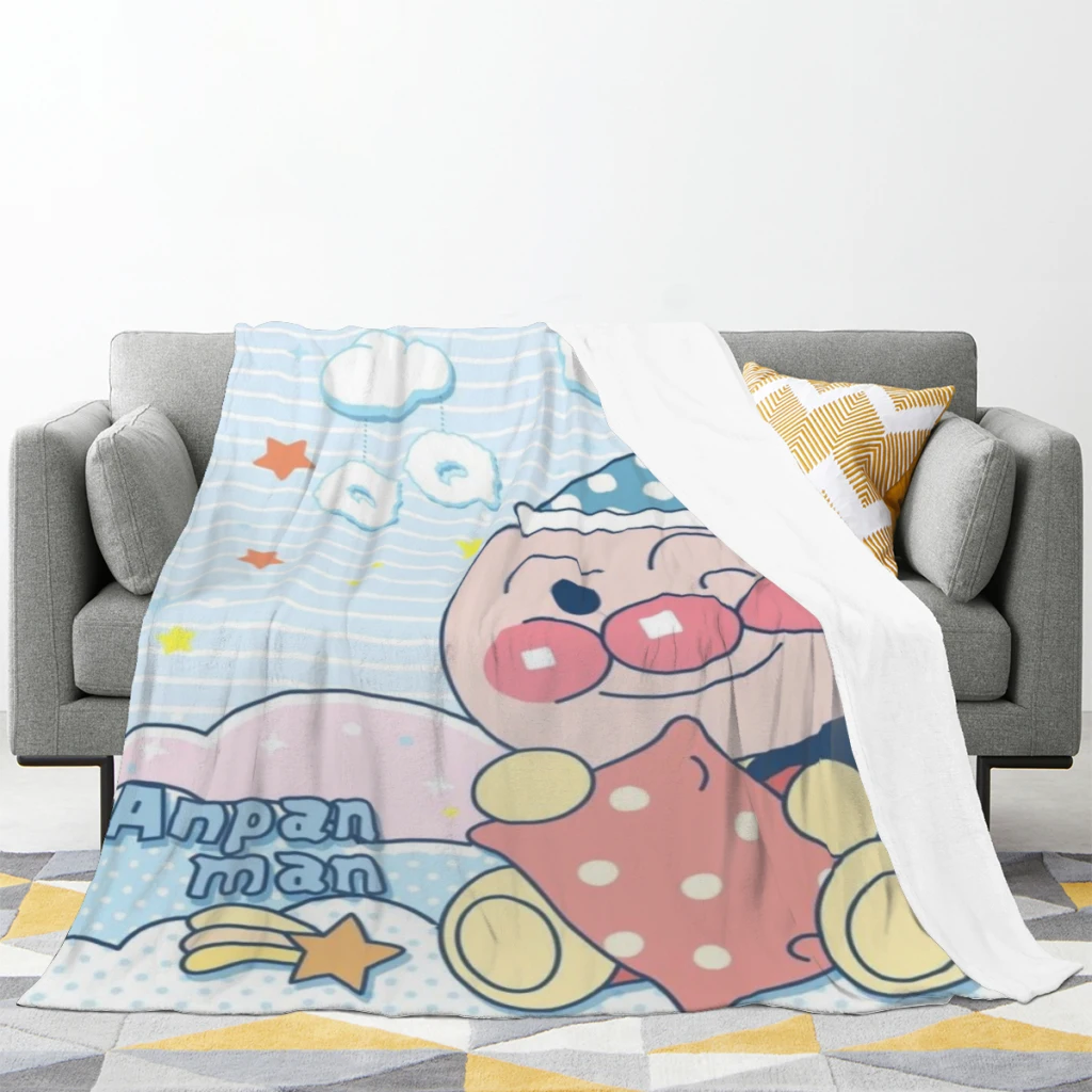 Cute Anpanman Cartoon confortevole Flanne coperta Soft comforter set tiro per divano caldo flanella coperte arredamento camera da letto