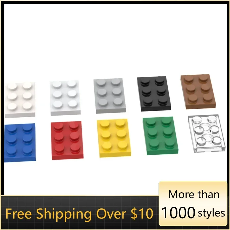 10PCS Assembles Particles 3021 2x3 Plate Board Building Blocks Bricks Kit Part High-Tech Education Toy For Children Gift