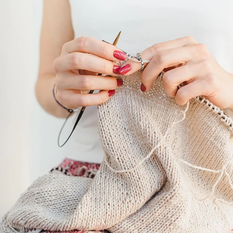 FUFU Crochet Ring With 30 Candy-Colored Positioning Buckle, Crochet Rings For Finger For Everyday Crochet Work