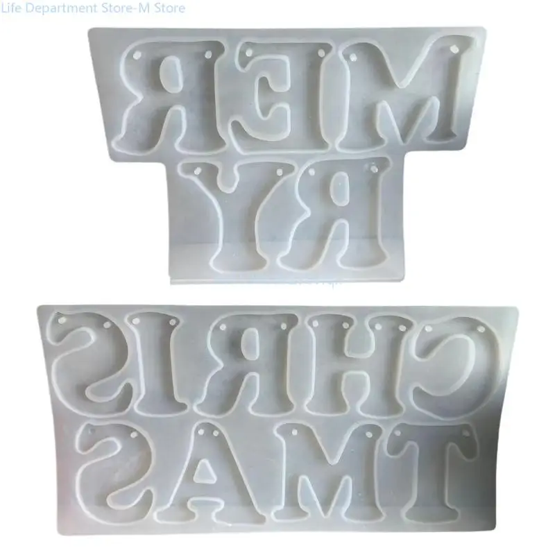 

Christmas Pendant Silicone Molds, Hanging Pendant Resin Silicone Molds for Epoxy Resin, Christmas Decoration Pendant