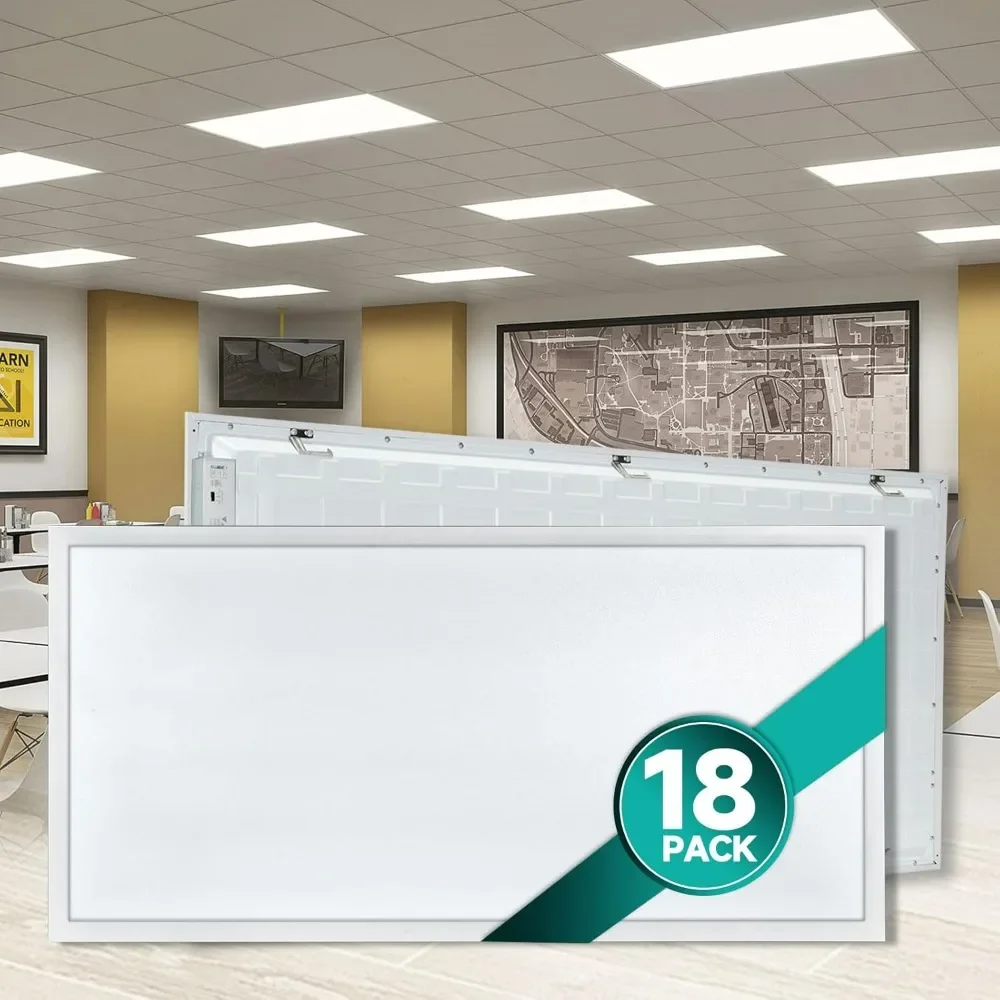 

В упаковке из 18 светодиодных потолочных светильников с плоской панелью 2x4, регулируемая яркость 0–10 В, выбираемая 3CCT (5000K 4000K 3000K) с переключаемыми потолочными светильниками