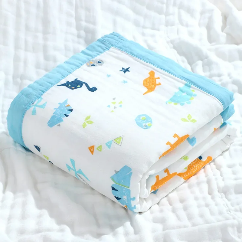 Baby Bath Towel 6-layer 100% Cotton Super Soft Gauze Newborn Is Covered By Children Blanket Four Seasons Chil 110*110cm