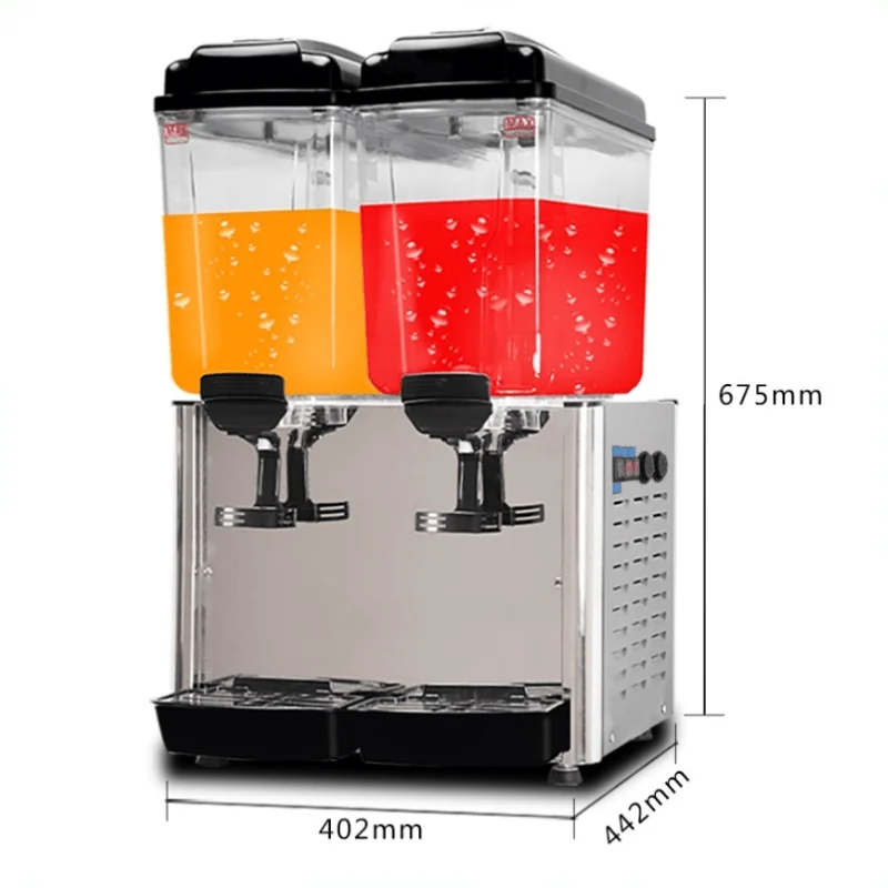 Commercial double-temperature double-cylinder automatic hot and cold beverage machine