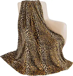 Coperta con stampa leopardata Coperta in flanella per divano letto Viaggio Campeggio Coperta in peluche super morbida e accogliente Coperta con stampa ghepardo per tutte le stagioni