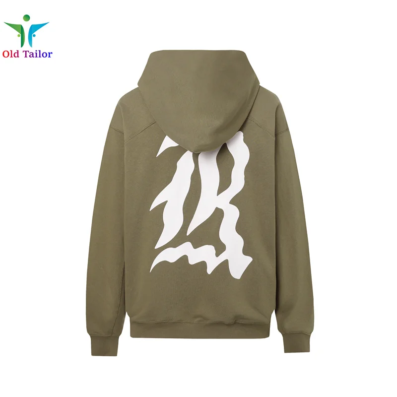 High Street RRR123 Vintage Letters Placard Hoodie Green Fashion Autumn Winter Mens Womens Casual Hoodies Pullovers