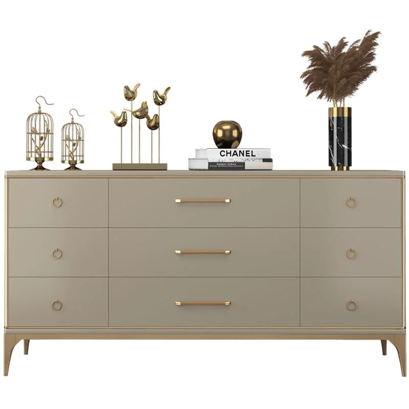 

American light luxury entrance solid wood nine chest cabinet bedroom storage cabinet simple modern bucket cabinet living