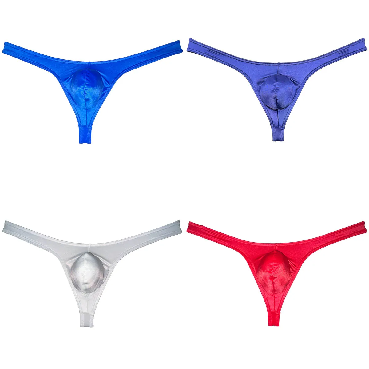 Men's Supportive Pouch G-string Wet Look Jockstrap Micro String Quick-drying Briefs Low Rise Thong Ultrathin Elastic Underwear