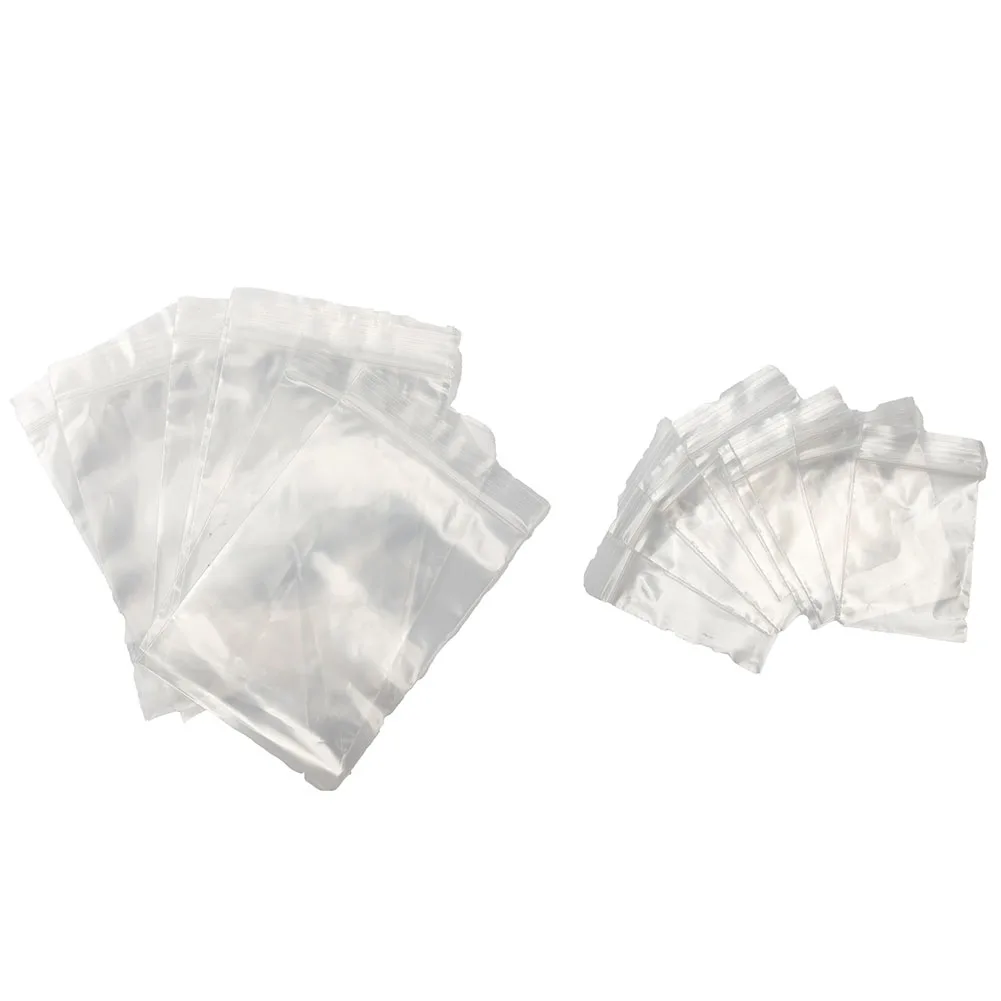 100* Plastic Bag Transparent Baggies Grip Mini Plastic Resealable Self Seal  4*6cm/5*7cm/7*11cm Home Storage Organization