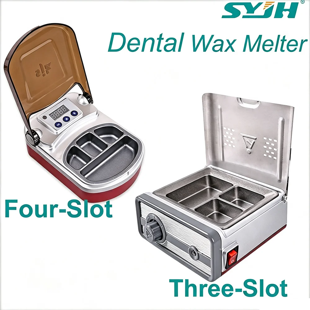 SYJH 3/4 Slot Dental Wax Melter Multifunctional Fast Heating Wax Melting Pots Adjustable Temperature Dentistry Equipment Tools