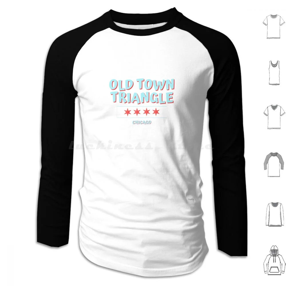 Толстовка с капюшоном Chicago Neighborhood Pride-Old Town из хлопка с длинными рукавами Old Town Chicago Northside Illinois Neighborhood Pride Chicago