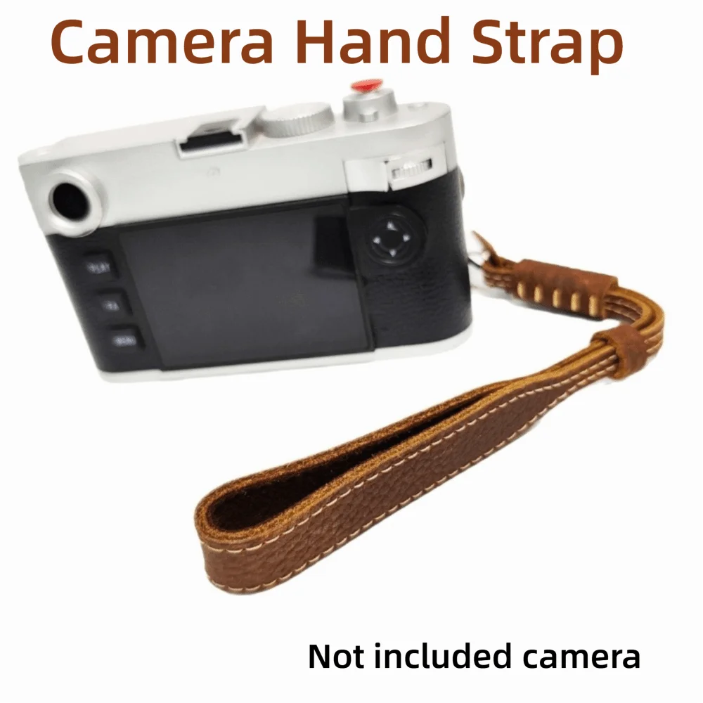 Universal Adjustable Length Camera Wristband PU Leather Durable Camera Grip Strap Comfortable Touch Camera Hand Strap All Models
