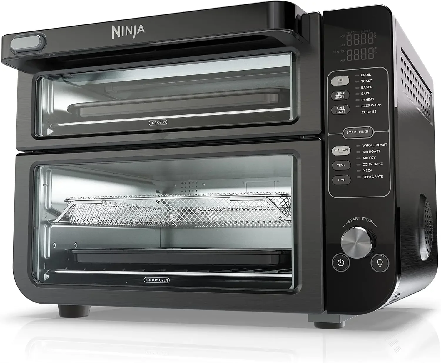 

Ninja DCT402BK 13-in-1 Double Oven with FlexDoor, FlavorSeal & Smart Finish, Rapid Top Oven, Convection and Air Fry Bottom Bake,