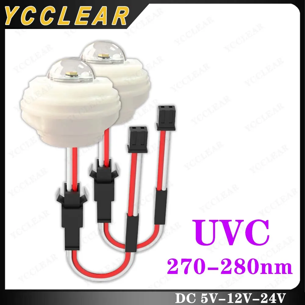 

UVC 270-280NM DC5V 12-24V 3-5mW Ultraviolet Water Purifier Sterilization Pet Water Dispenser Humidifier LED Disinfection Module